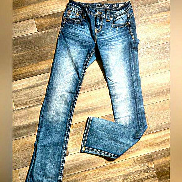 Miss Me Mid Rise Slim Boot Jeans- Cute Pocket Design-‎ 26 - Picture 2 of 15